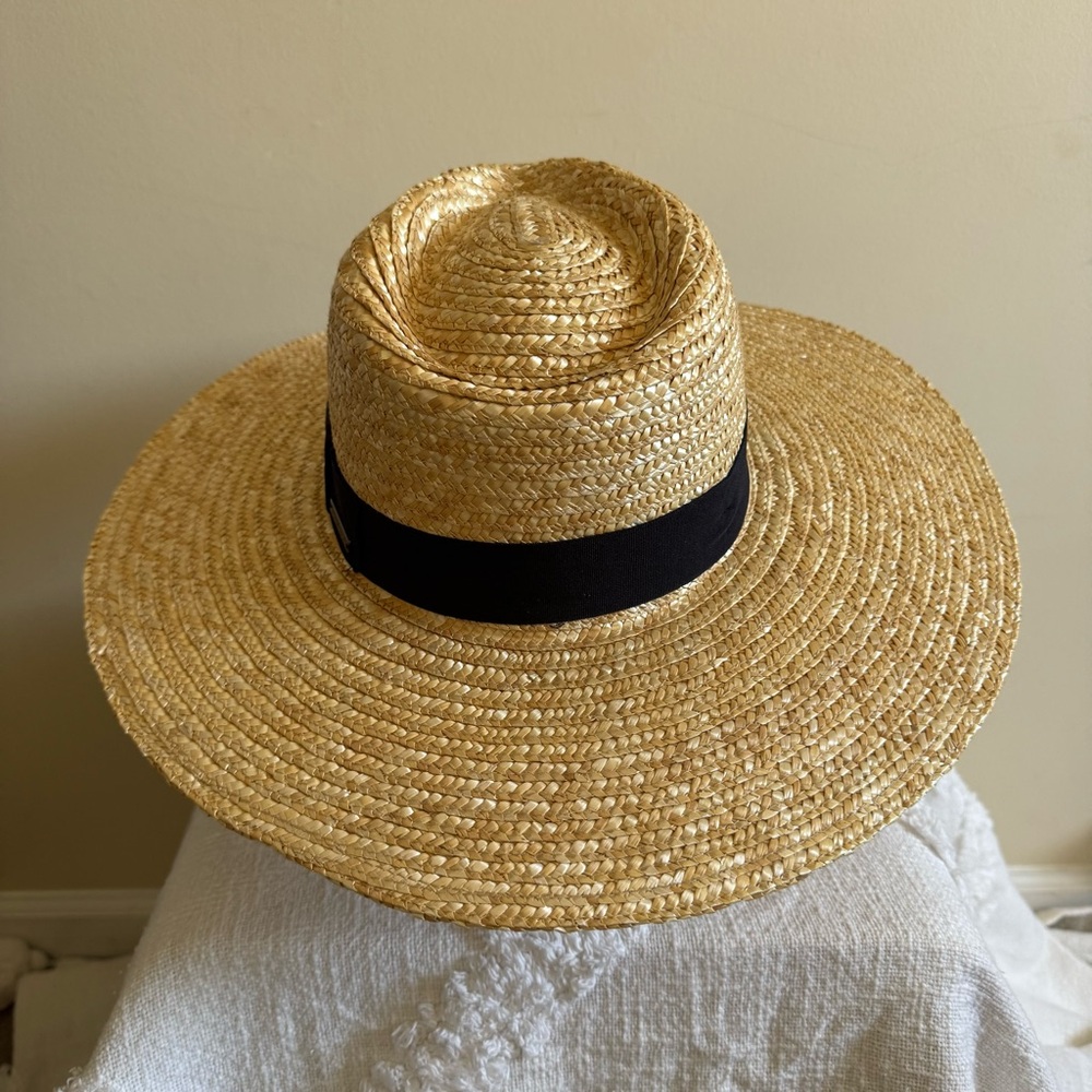 SkinMedica Hat Straw Fedora Wide Brim Big Head Friendly - Picture 5 of 9